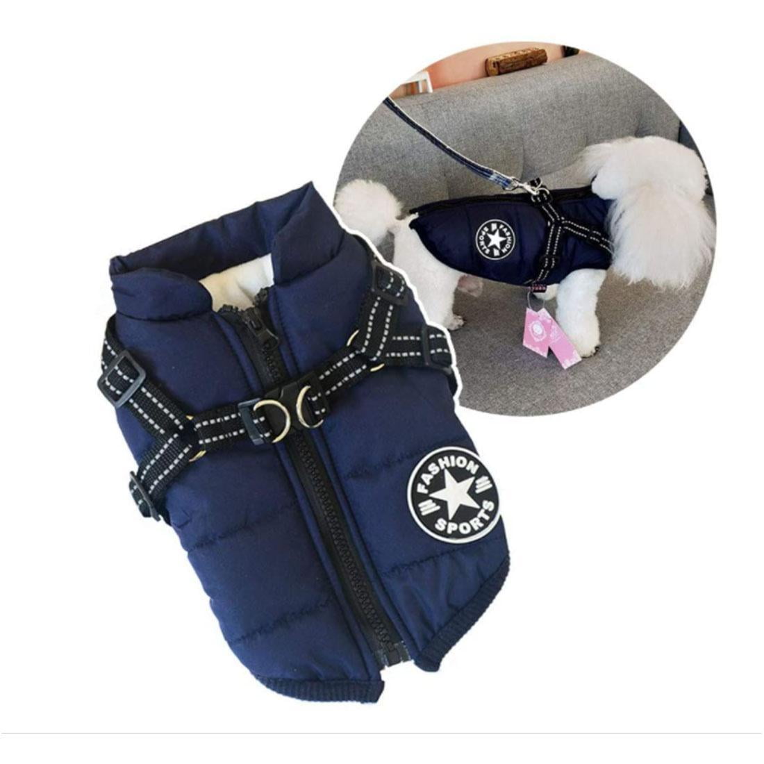 Dog Jacket with Harness, Outdoor Dog Sport Vest, Outdoor Warm Pet