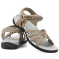 thumbnail image 4 of Sandalias de senderismo UBFEN para mujer, deportivas, color caqui, talla 8, 4 of 7