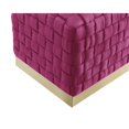 thumbnail image 4 of Posh Living Michirin 17.3x17.3" Modern Velvet Cube Ottoman in Pink/Gold, 4 of 7