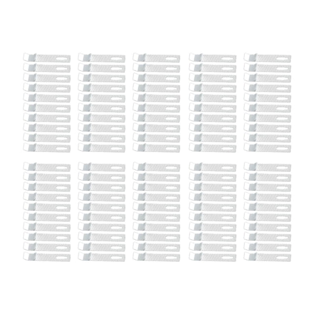 100 Uds Sujetadores de Gancho Macarena Montados en la Pared para Azulejos Aluminio 9x02x16cm