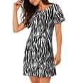 thumbnail image 2 of Disketp Zebra para Camisón Corto de Manga Corta para Mujeres, Camisón Cómodo con Escote Redondo, Bonito y Confortable, 2 of 6