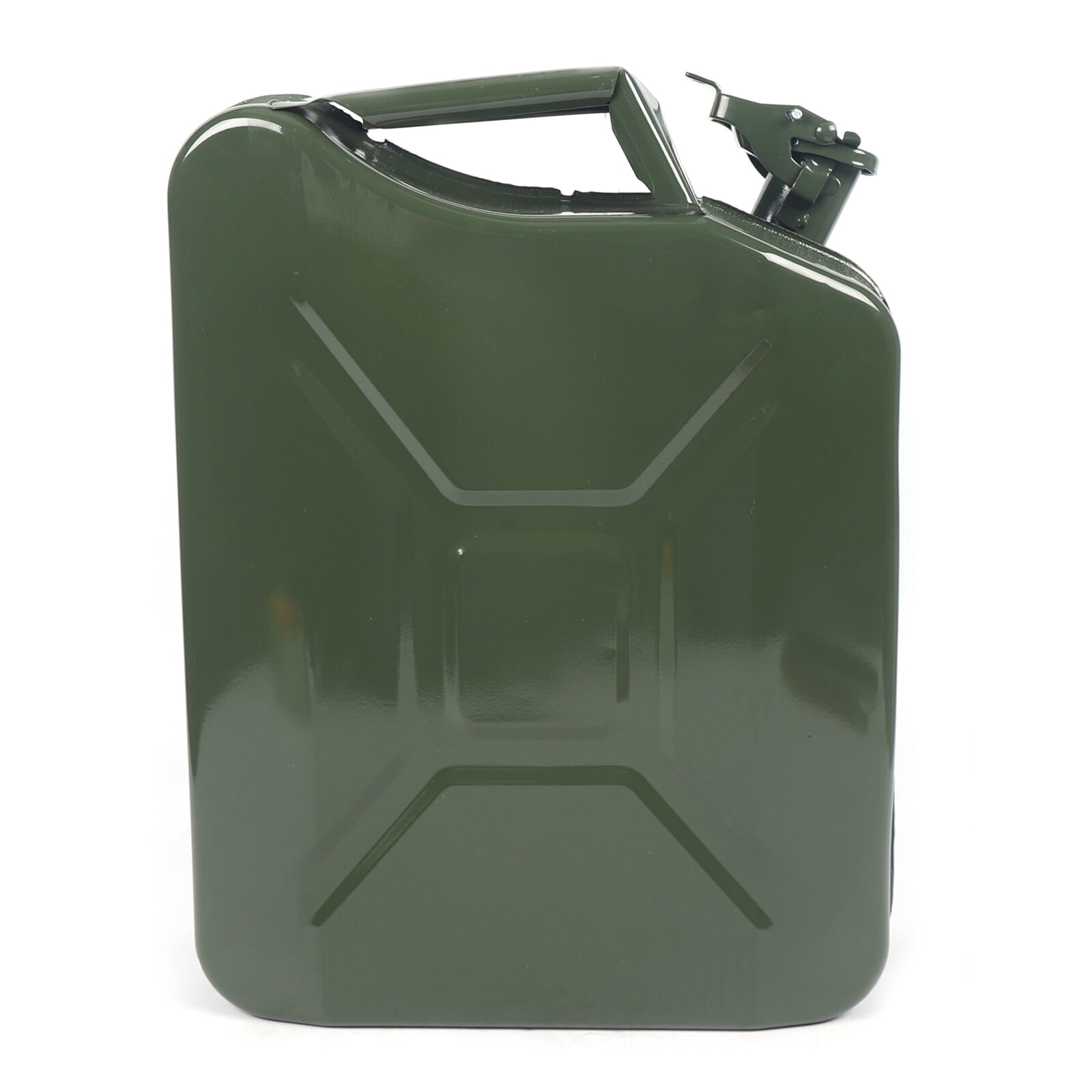 20L Vintage Green Metal Gas Can Fuel 5 Gallon Jeep Steel Green 20L (5 Gallon) 14.5" X 6.5" X 18" with Oil-out