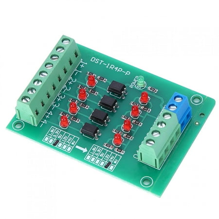YOUTHINK 4 Channel Optocoupler Isolation Module PLC Voltage Conversion Board DST‑1R8P‑N 4 Channel Optocoupler Isolation Module Optocoupler Isolation Module