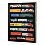 Small HO Scale Train Model Trains Locomotive Engine Display Case Cabinet
