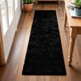 thumbnail image 6 of Goolela Fluffy 2x6 Runner Rug Fuzzy Faux Fur Rabbit Rug Black Fur Rug for Bedroom Hallway, 6 of 9