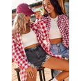 thumbnail image 3 of Zeagoo Womens Flannel Shirts Long/Roll Up Sleeve Collared Button Down Plaid Shirt Casual Work Tops, 3 of 6