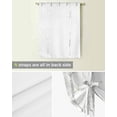thumbnail image 5 of Grey Tree Tie Up Curtains for Window, Botanical Vintage Birds Branch Thermal Insulted Balloon Shade Adjustable Rod Pocket Curtains Valance Panels for Kitchen Bathroom Café 42 x 63, 5 of 7