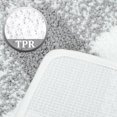 thumbnail image 4 of Unique Bargains Soft 2Pcs Microfiber Plaid Bath Rugs Gray & White 17"x24"&17"x47", 4 of 8