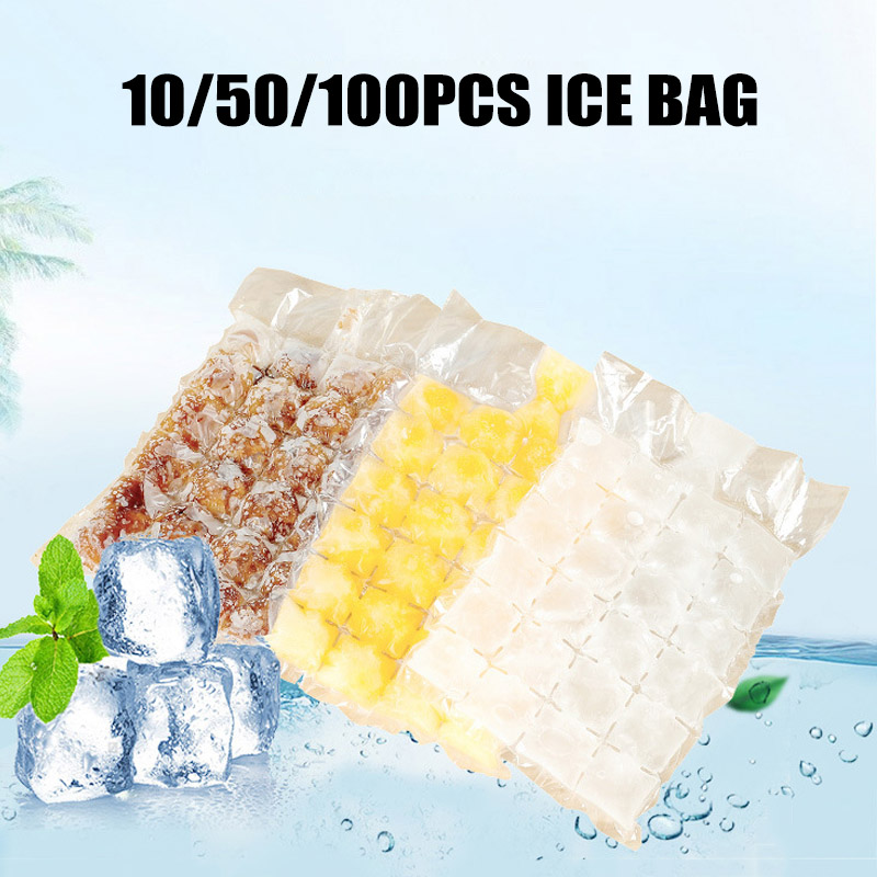 10 Packs Disposable Ice Cubes Bags Cold Cooler Bag For Cocktail Wine