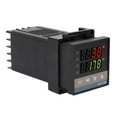 thumbnail image 1 of Kit de termostato controlador de temperatura PID LED digital REX C100 con alarma de 0℃ a 1300℃, CA 110 V-240 V, 1 of 12