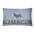 thumbnail image 1 of Carolines Treasures BB5539PW1216 Lowchen Bienvenue Toile Tissu Coussin Décoratif, 1 of 3