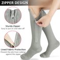 thumbnail image 3 of Ailaka Medical 15-20 mmHg Zipper Compression Socks Women Men,Grey,1Pair, 3 of 8