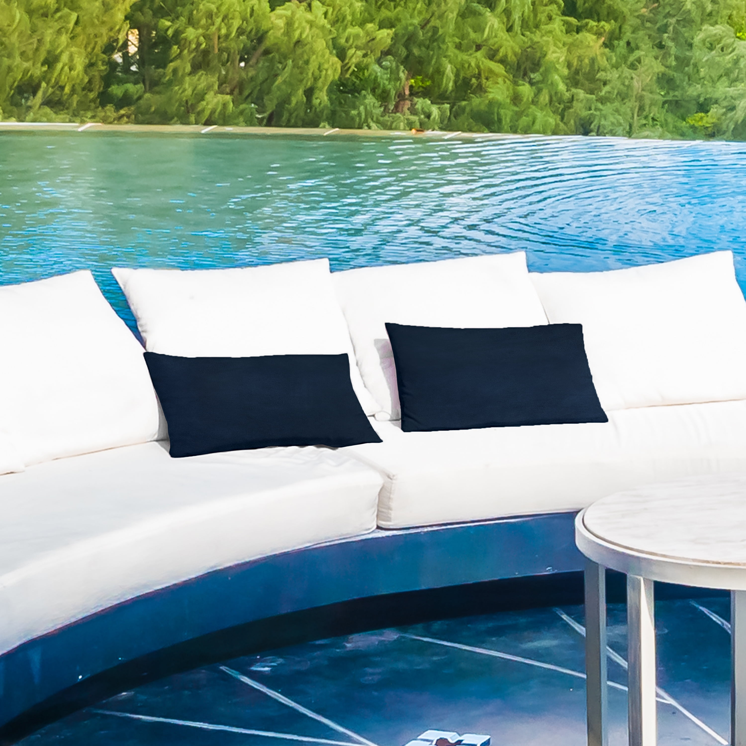 A1HC Outdoor Waterproof Pillow Covers 12x20 Inch, Pack of 2, Cloud Burst – Luxurious Decorative Throw Pillow Covers for Garden, Sofa & Chairs