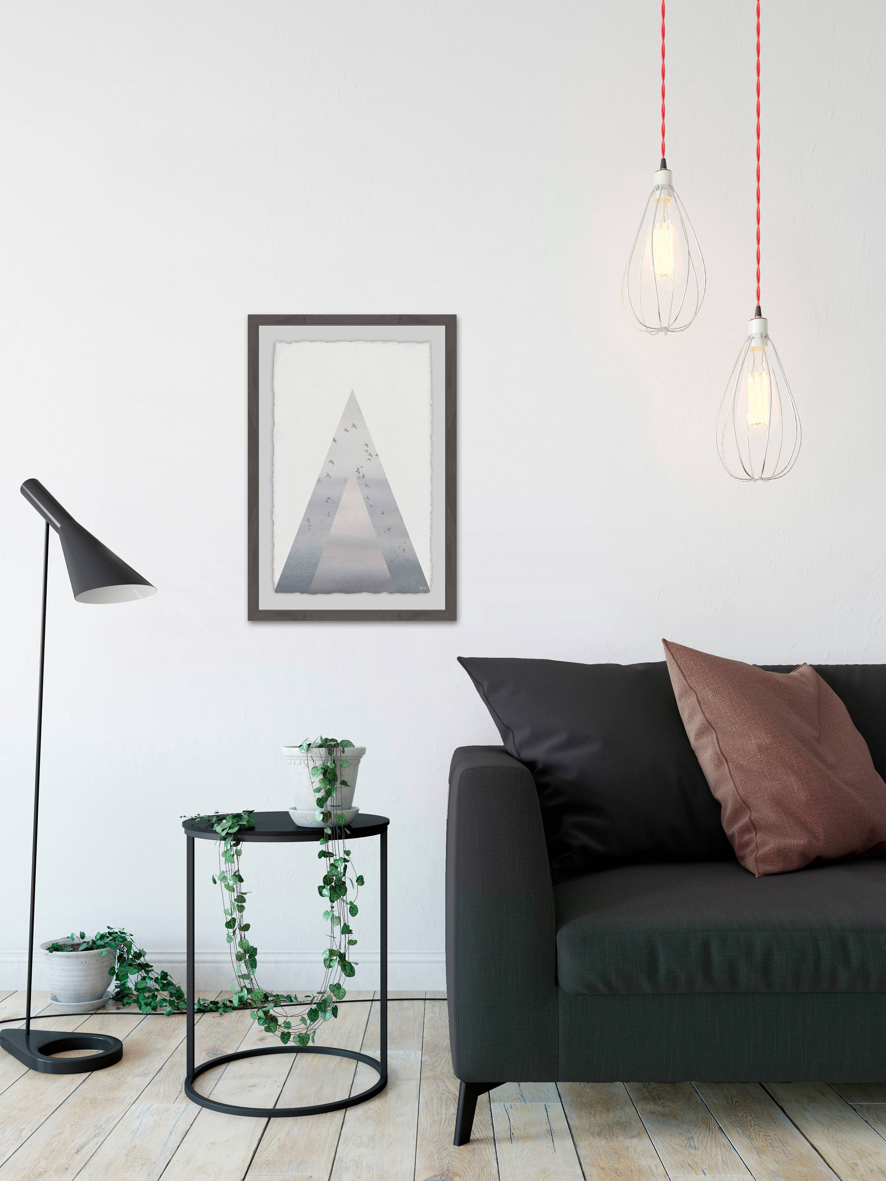 Triangle of Birds Framed Painting Print