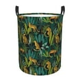 thumbnail image 2 of Goofa Jungle Leopard Yellow Printed Circular Hamper,Laundry Basket with Handles,Storage Baskets Foldable,Large Capacity Laundry Hamper-Small, 2 of 8