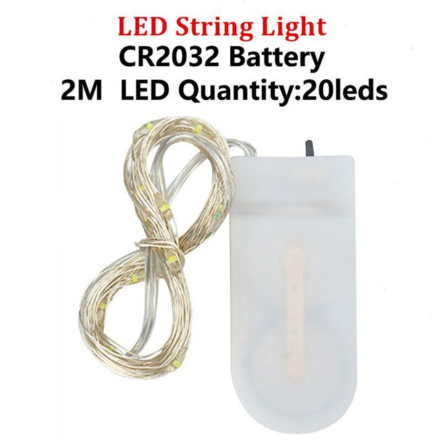 Guirnalda de luces LED con batería para decoración navideña, guirnalda de alambre de cobre, 1m, 2m, 3m, 5m, 10m