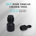 thumbnail image 5 of Deally 5 Piece Forged O2 Sensor Socket Set with Thread Chaser for Automotive Oxygen Sensor Removal and Installation, 5 of 7