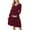 Maroon, variant on Women's Long Sleeve Maternity Dress Ruffle Maternity Clothes for Women