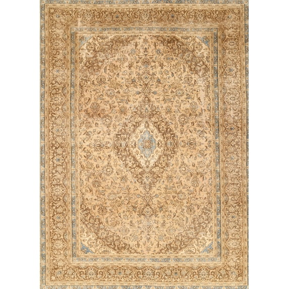 Ahgly Company Machine Washable Indoor Rectangle Traditional Chocolate Brown Area Rugs, 2' x 5'