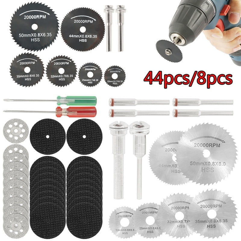 44pcs/8pcs Circular Saw Blades Rotary Tool Cutting Disc Kit