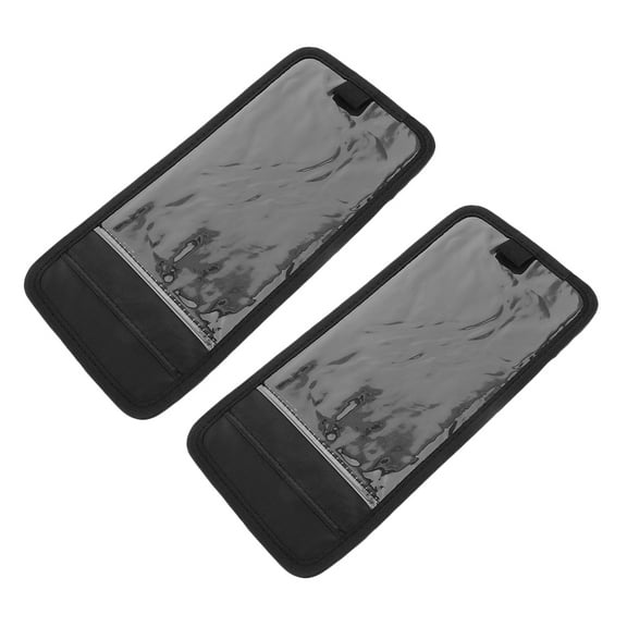 Amosfun 2-Pack Black Car Visor Card Holder Clips for Handicap Placard and Permit Storage, Auto Accessories