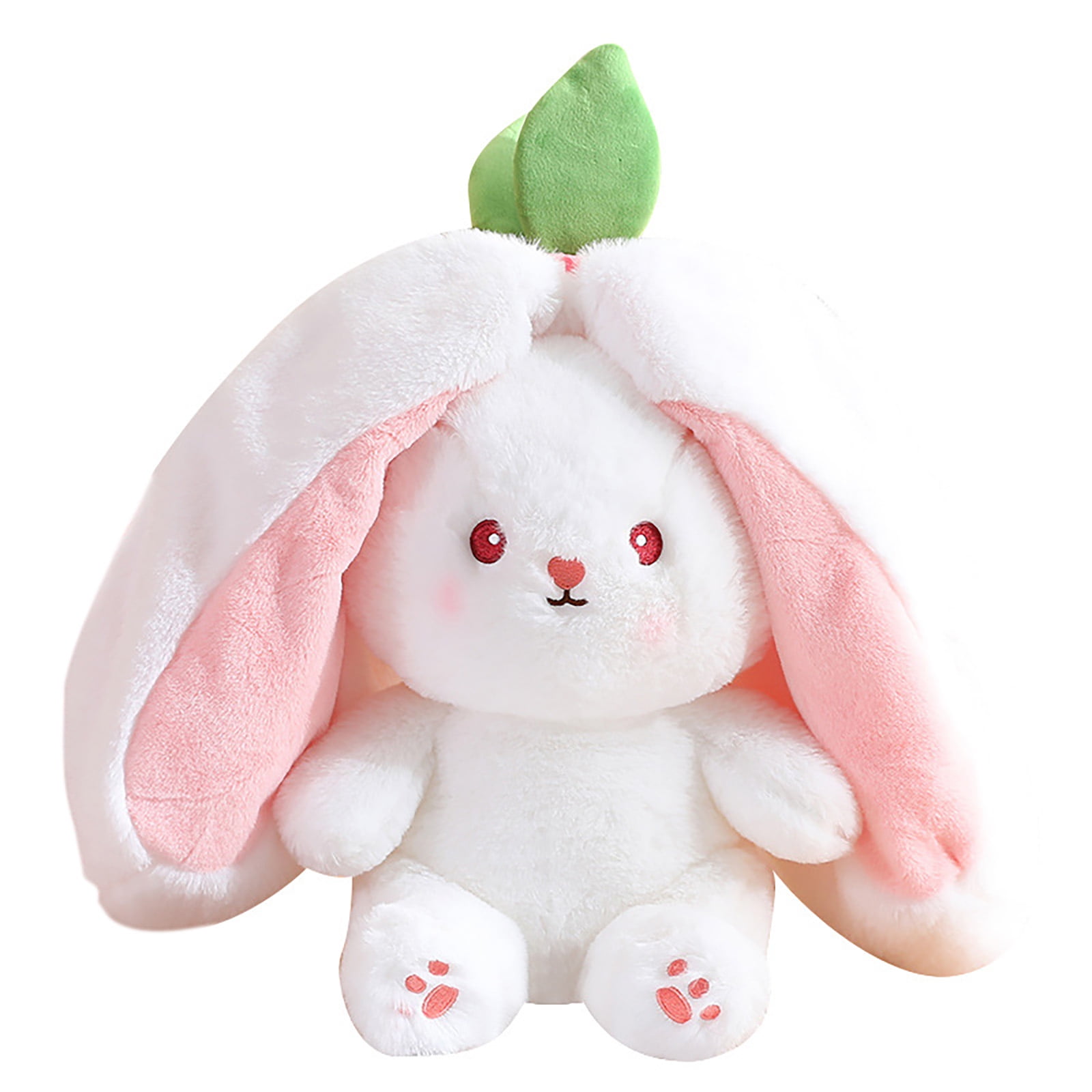 Cute Funny Rabbit Plush Toy White Pink Batman Plushie Stuffed Pillow Bunny  Doll