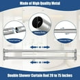 thumbnail image 6 of Double Shower Curtain Rod 28 to 75 Inches Elegant Double Shower Rod Adjustable Wall Mounted Double Shower Curtain Pole for Bathroom Sier 28 to 75, 6 of 7