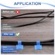 thumbnail image 5 of Uxcell 100-Pack Ataduras de Cable de Gancho y Bucle, 3.5 x 1.1 Pulgadas Organizador de Cables Autoadhesivo Ajustable para Escritorio [Azul], 5 of 7