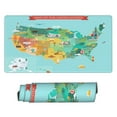 thumbnail image 2 of Balery Usa Tourist Map Mouse Pad ,15.8x29.5 In Large Gaming Mouse Pad Desk Mat Long Non-Slip Rubber Stitched Edges,Waterproof Mousepad Desk Mat For Gamer Office Home, 2 of 9