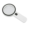 thumbnail image 1 of Large Magnifying Glass, Ergonomic Handle ABS Frame Magnifying Glass 12 LED Double Glass Lens  for Jewelry Appraisal, 1 of 7