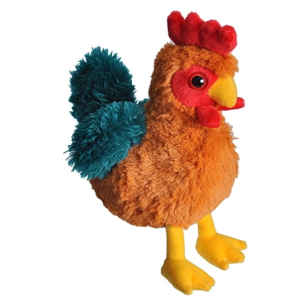 Wild Republic Rooster Plush, Stuffed Animal, Plush Toy, Gifts for Kids, Hug’Ems 7 Inches