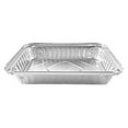 thumbnail image 3 of Pactogo 1 1/2 lb. Oblong Shallow Aluminum Foil Take-Out Pan with Clear Dome Lid Disposable Containers 8.44" x 5.94" x 1.25" (Pack of 25 Sets), 3 of 6