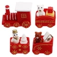 thumbnail image 1 of 10pcs Mini Train Decor Set Table Top Ornament for Festival Party Decor Mini Tree Train Decorations Wood Train Decor for Table Top Ornament, 1 of 9