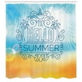 thumbnail image 3 of Ambesonne Beach Shower Curtain, Abstract Sunny Seashore, 69"Wx70"L, Pale Blue and Marigold, 3 of 3