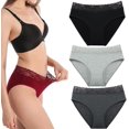 thumbnail image 1 of Pantalones triangulares para mujer, bragas de encaje, ropa interior de cintura alta, ropa interior Sexy de algodón puro sin costuras, suave y cómoda para mujer, 1 of 6