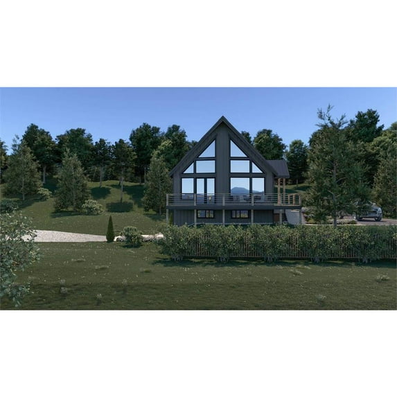 The House Designers: THD-7414 Builder-Ready Blueprints to Build a Modern Vacation Cottage House Plan with Basement Foundation (5 Printed Sets)