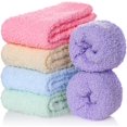 thumbnail image 6 of Womens Fuzzy Socks Super Soft Fluffy Winter Warm Cozy Home Sleeping Socks 5 Pairs, 6 of 6
