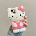 thumbnail image 6 of Hello Kitty Cartoon 3D Bow Case For iPhone 16 Pro 15 14 13 11 12 13 Pro Max XR XS MAX 6 7 8 Plus SE Y2K Anti Fall Silicone Case, 6 of 9
