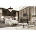 thumbnail image 2 of Michael Amini Villa Cherie Accent Velvet Chair in Porcini/Hazelnut Brown, 2 of 14