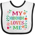 thumbnail image 3 of Inktastic My Mommom Loves Me Girls Girls Baby Bib, 3 of 4