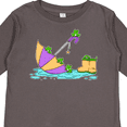 thumbnail image 4 of Inktastic Cute Frogs in a Umbrella with Boots Boys or Girls Long Sleeve Toddler T-Shirt, 4 of 5