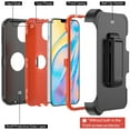 thumbnail image 7 of Xhy iPhone 13 Case + Screen Protectors + Belt Clip Holster + Camera Lens Protector, Heavy Duty Hard Shockproof Armor Protector Case (Black+Orange), 7 of 7