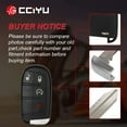 thumbnail image 4 of CCIYU 4 X Flip Key Fob Uncut Blade (SHELL CASE) 4 Buttons Replacement for 4 Button M3N-40821302 for 11-18 for Dodge for Charger 15-18 for Dodge for Challenger with FCC: M3N-40821302 M3N40821302, 4 of 7