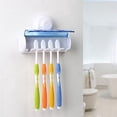 thumbnail image 1 of Portacepillos de dientes de cinco posiciones (excluido el cepillo de dientes), portacepillos de dientes de pared en blíster, para uso en el baño, 1 of 5