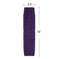 thumbnail image 4 of Wrapables Women's Cable Knit Leg Warmers, Purple, 4 of 4