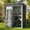 5' x 3'-Dark Gray, variant on Asofer 6'x4' Outdoor Storage Shed, Heavy Duty Metal Garden Shed with Lockable Higher Hinged Door, Tool Storage for Patio, Backyard, Lawn, Dark Gray