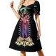 thumbnail image 1 of Muerte - Vestido de manga corta Holy Death elegante vestido de novia invitado vestidos para mujer 2025, 1 of 6