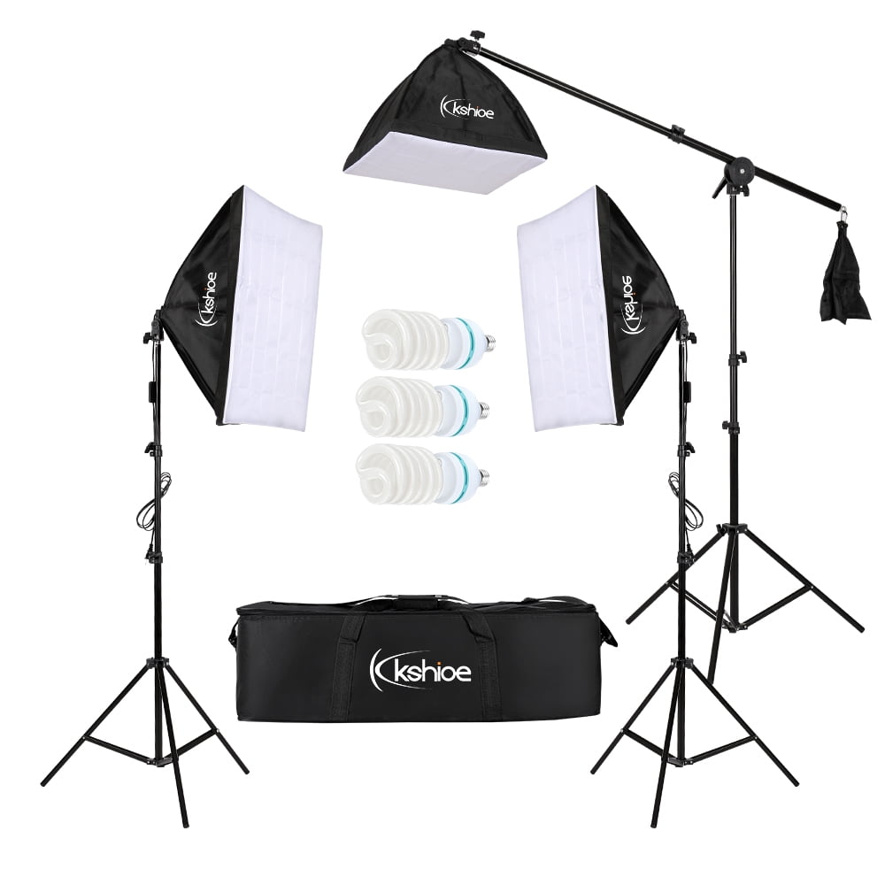Photo Video Studio Softbox Lighting Kit, Background Support System and