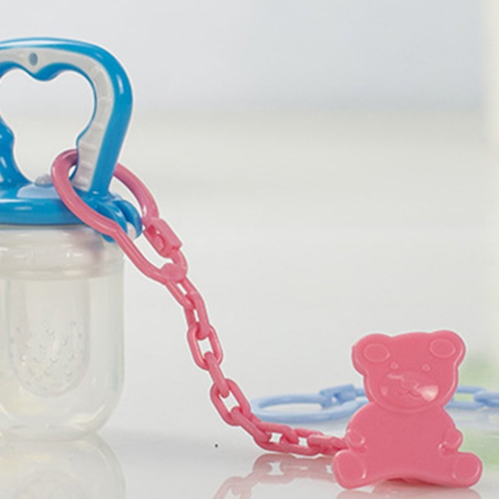 a Pink Binki Teddy Bear Soft Pacifier Holder Wasahble Baby Gift New NIP 