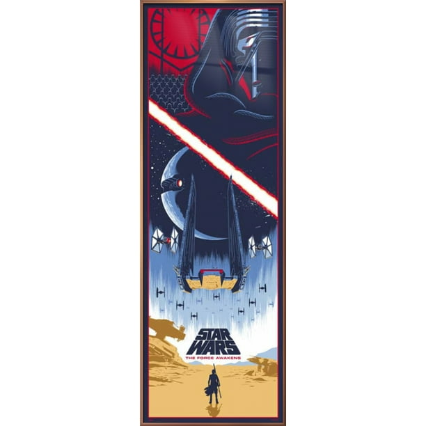 Star Wars: Episode VII - Framed Door Movie Poster (Kylo Ren - Pop-Art) (Size: 22" 63") (Shiny Copper Aluminum Frame) Walmart.com